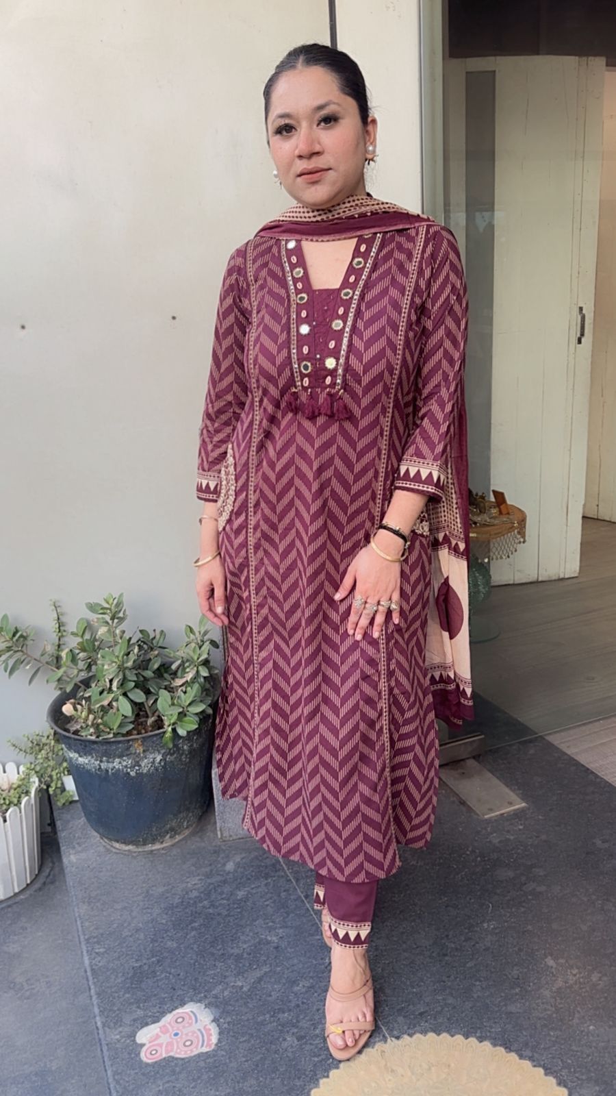 Garlic wine Digital print Suit