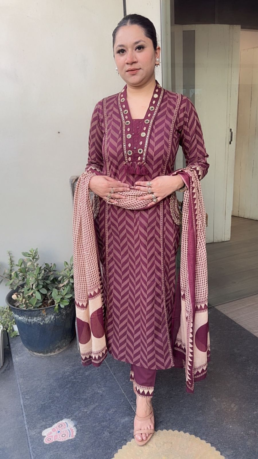 Garlic wine Digital print Suit