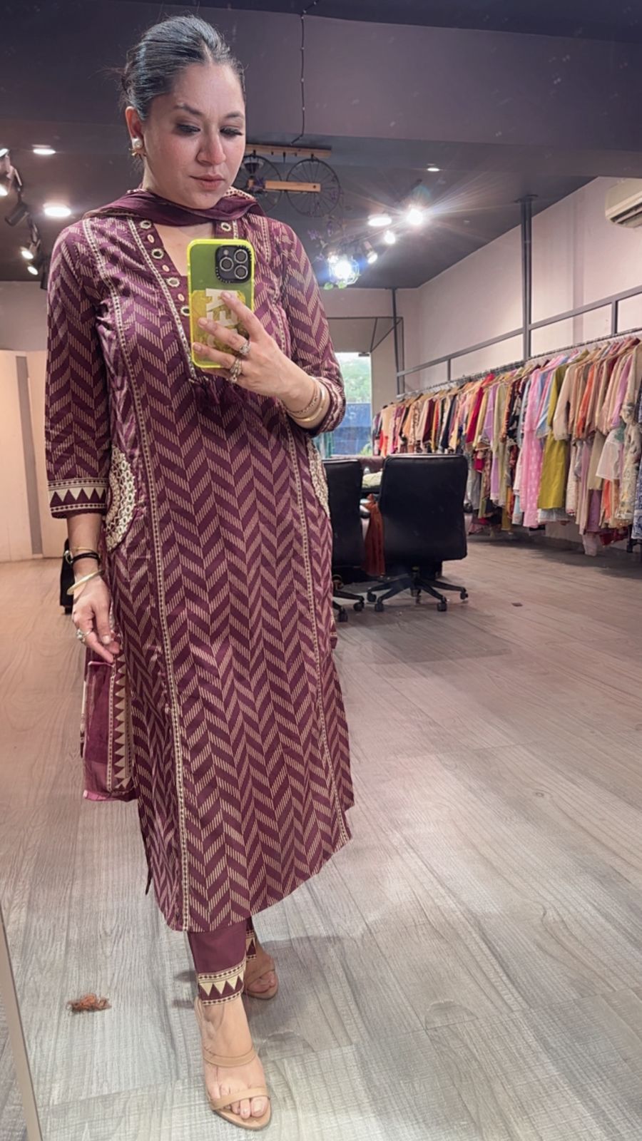 Garlic wine Digital print Suit