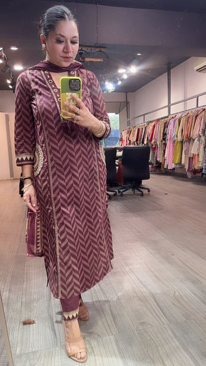 Garlic wine Digital print Suit