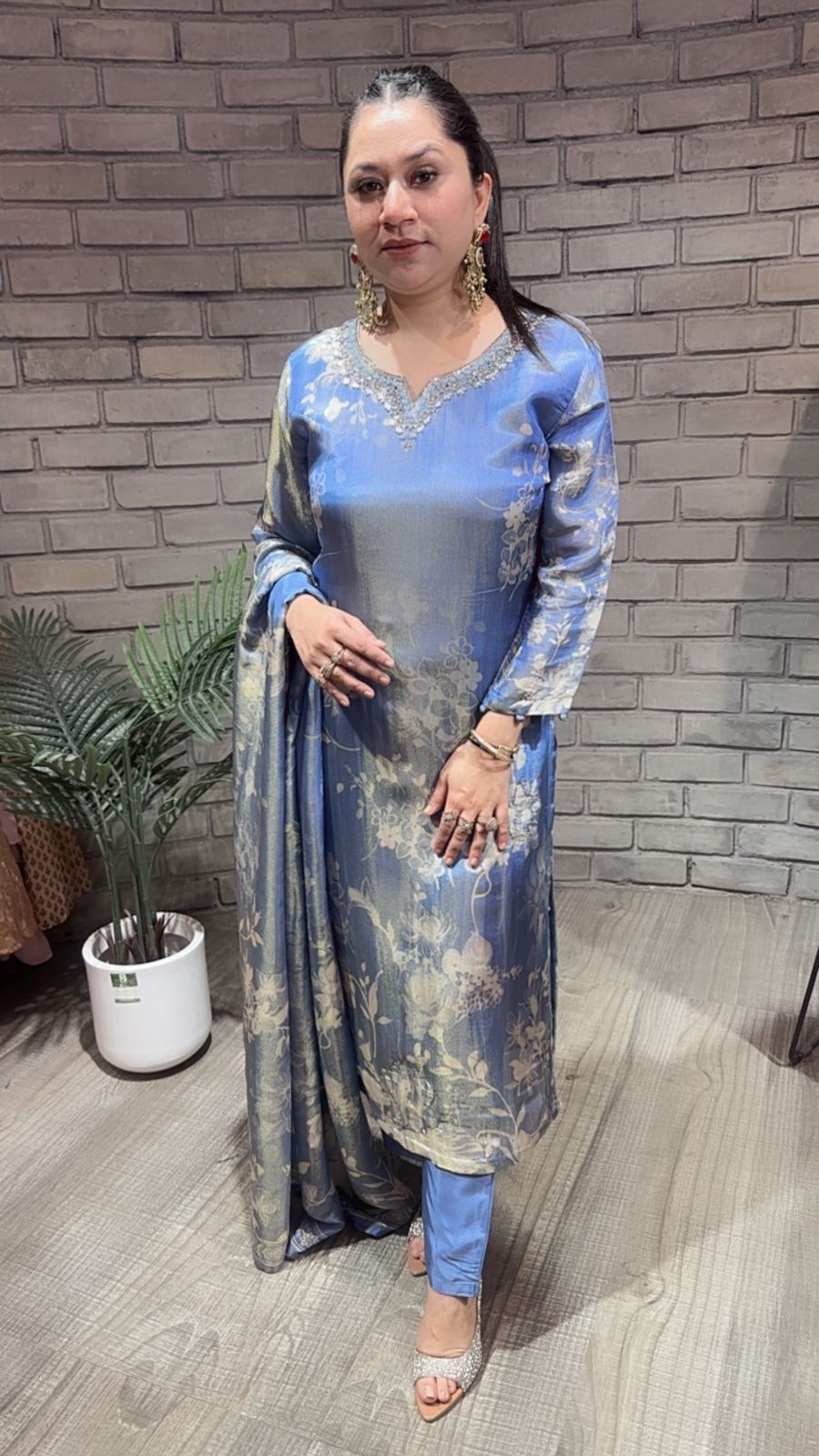 Topaz Aqua Blue Shimmer Digital Suit