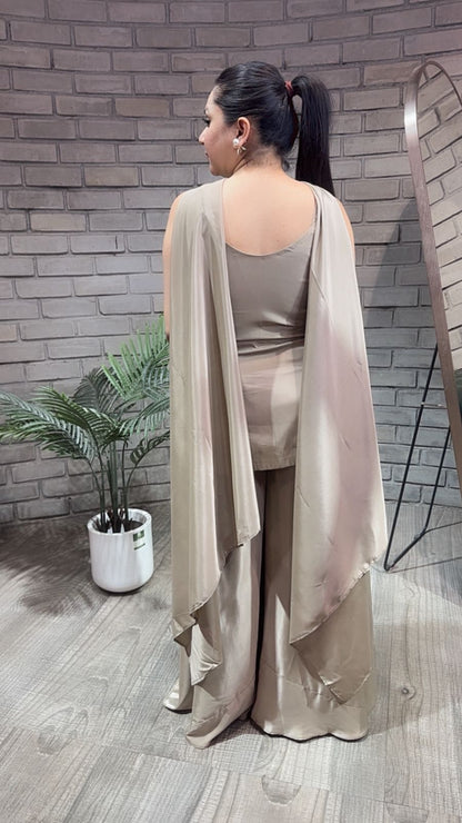 Vintage Silver Designer Suit (Sleeve Fabric Attached)