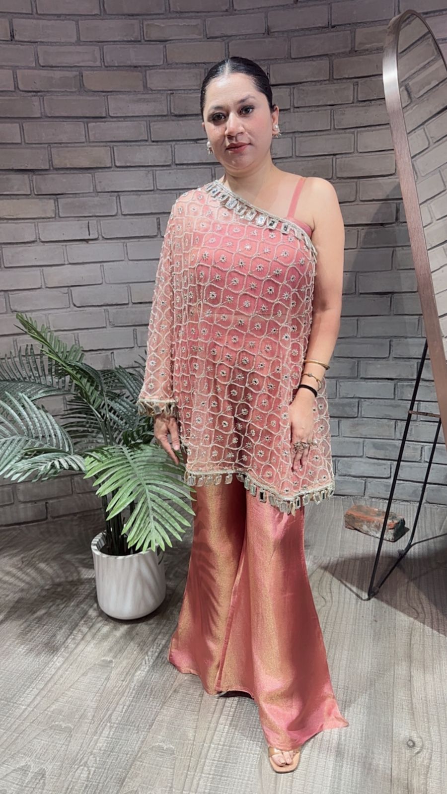 Spotlight Onion pink heavy cape plazoo set (3pc Set)