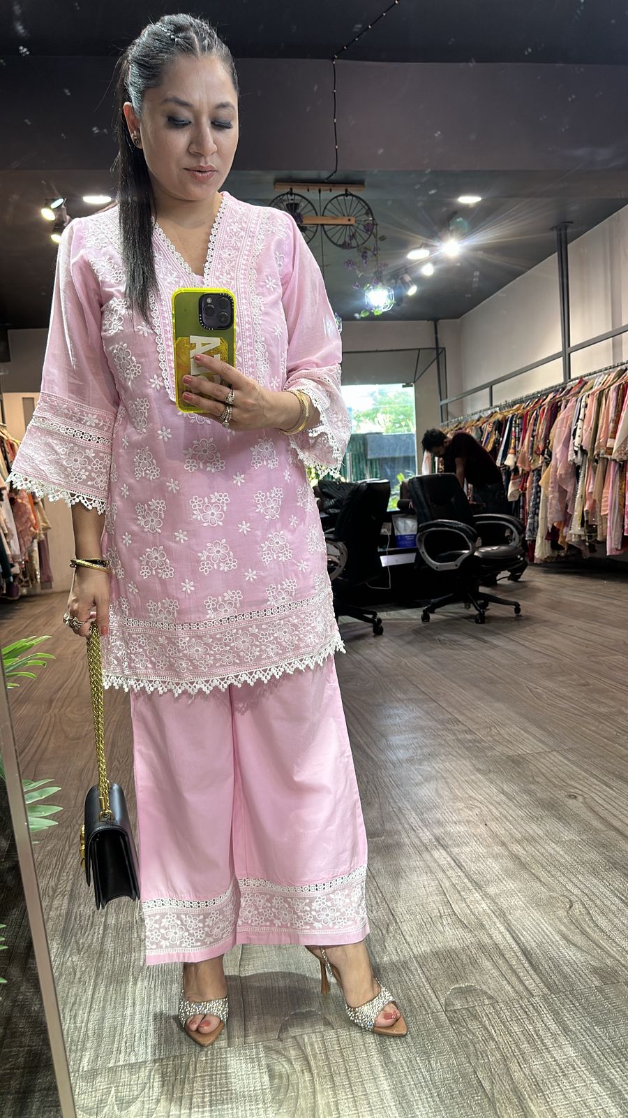Zainab Baby pink Chikankari Cordset