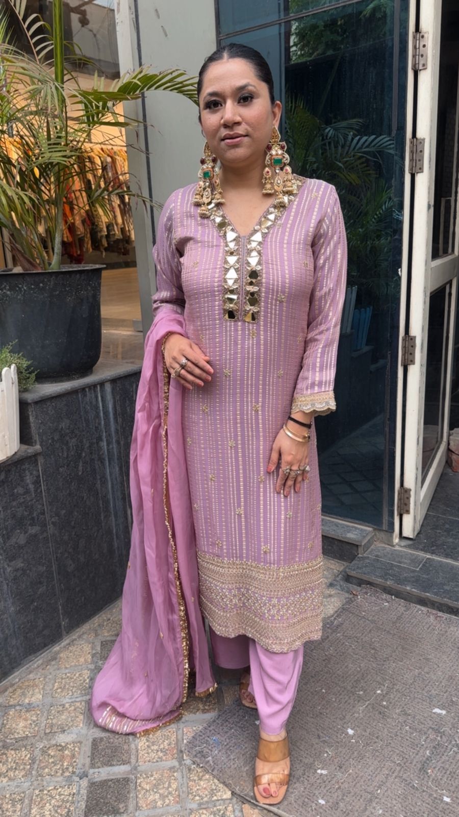 Zella lavander Heavy Designer Suit
