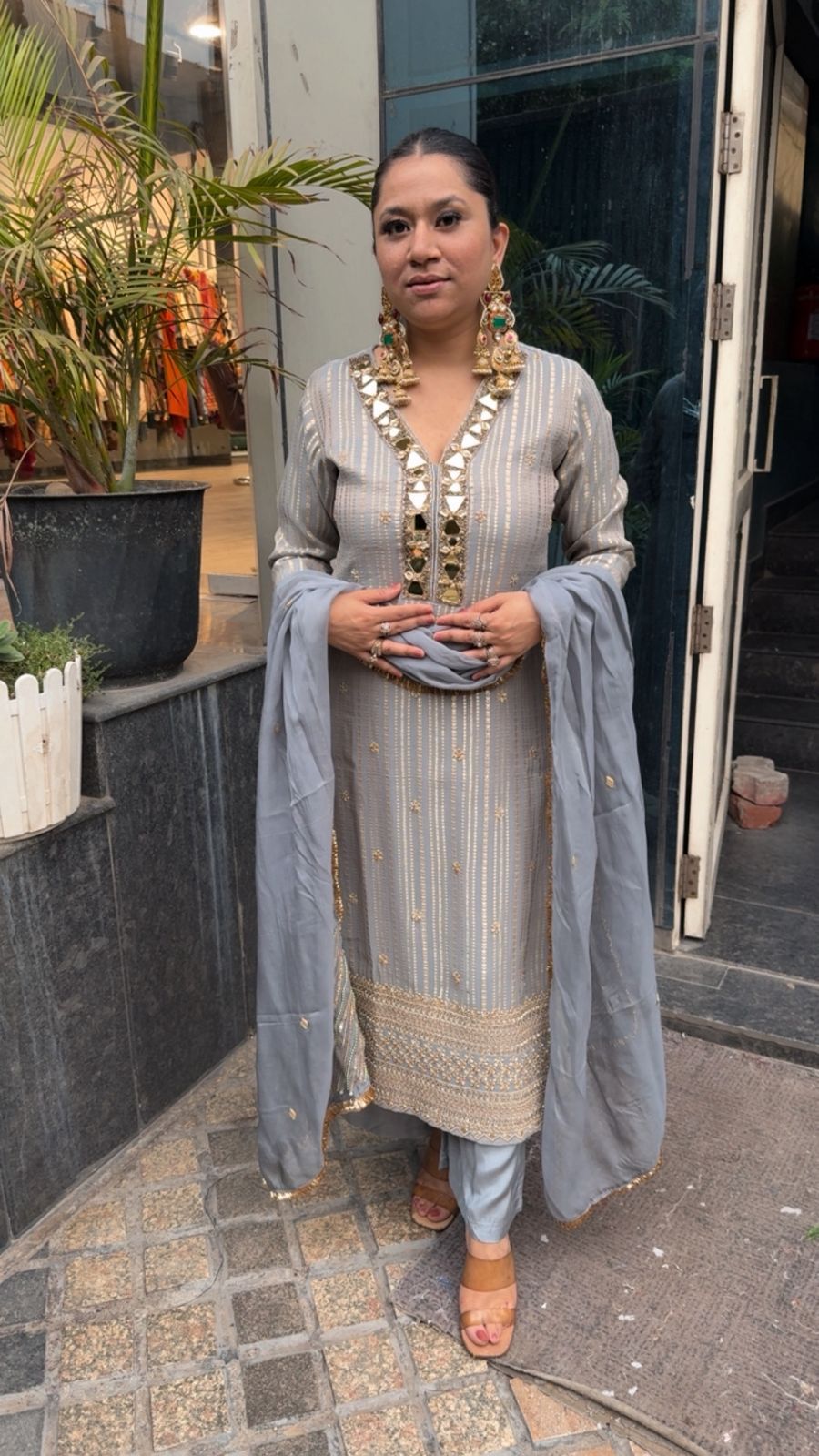 Zella Grey Heavy Designer Suit