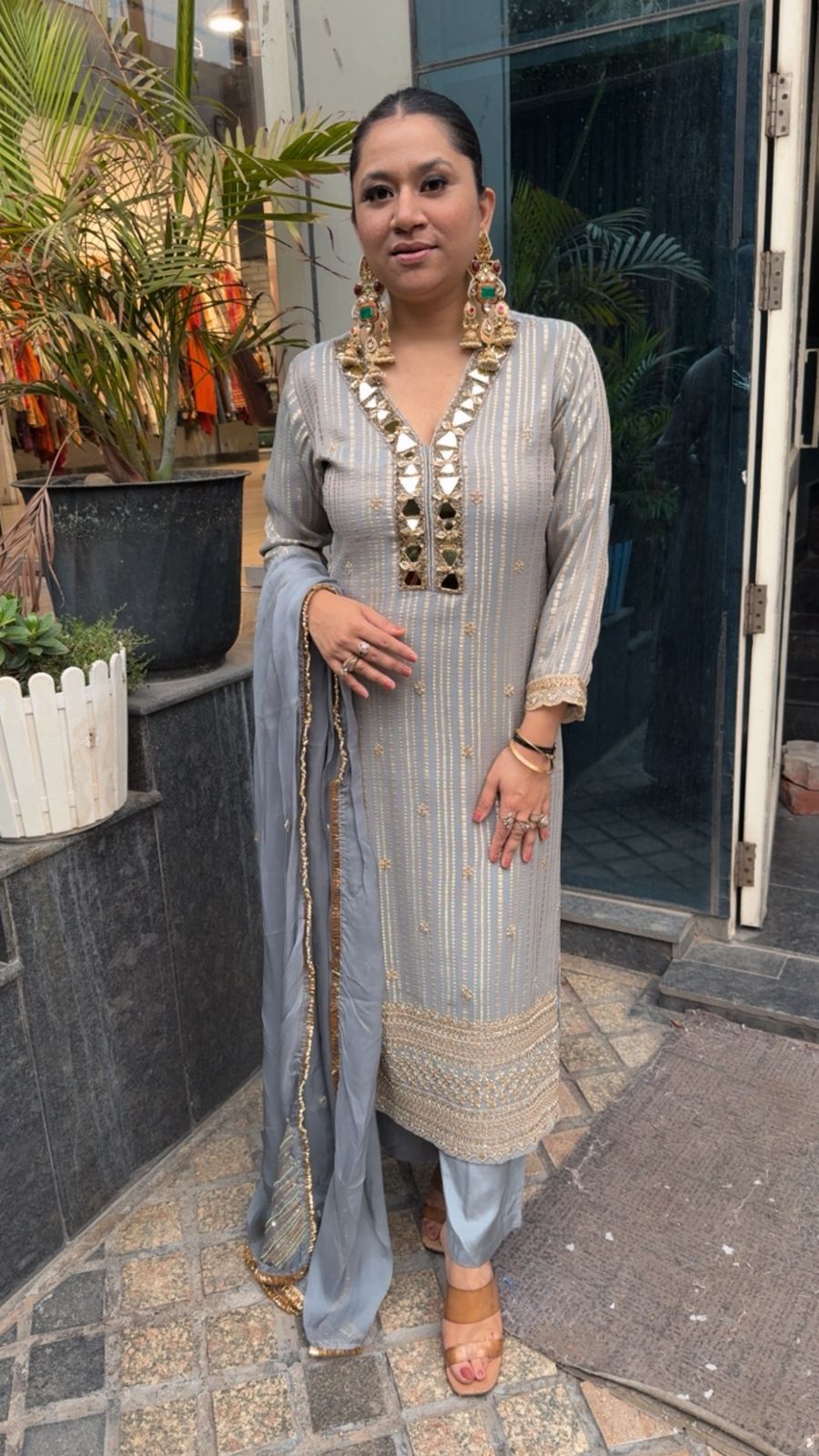 Zella Grey Heavy Designer Suit