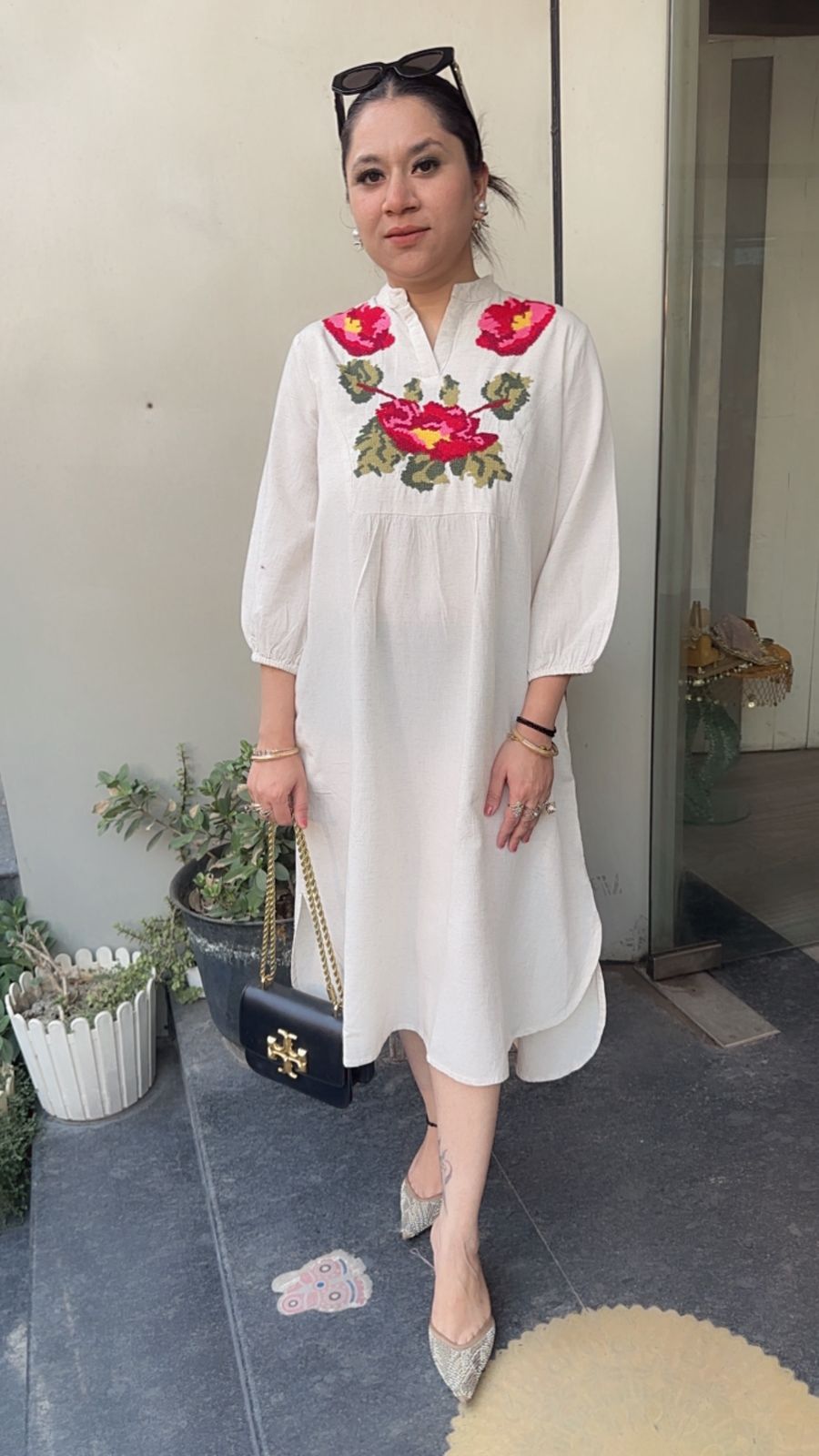 Kochi ivory  Cotton Designer Dress