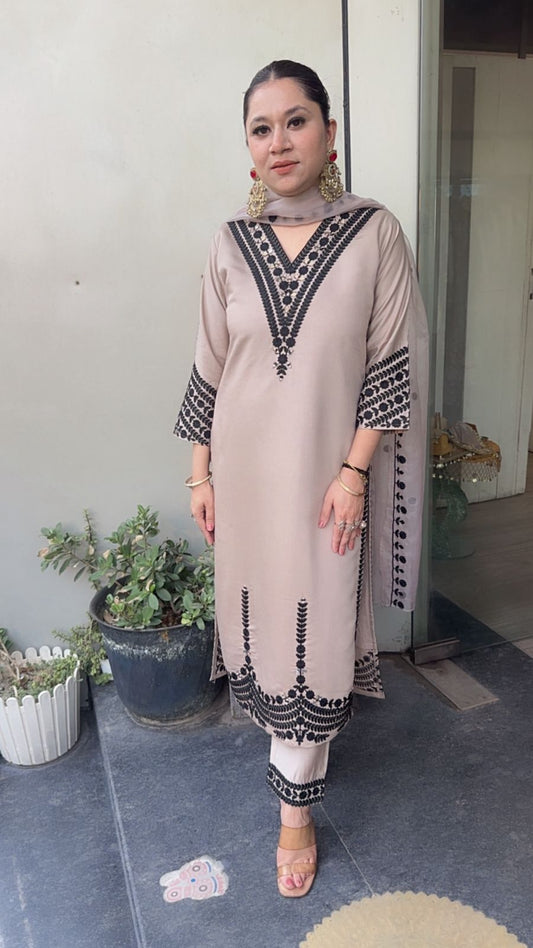 Adab Cotton Thread work  Designer Suit