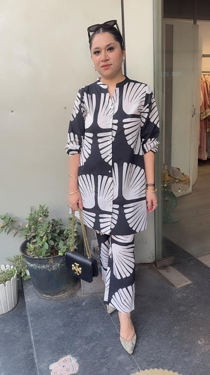 Soccer Black white Cotton Designer Cordset