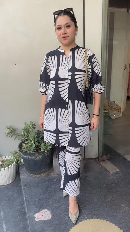 Soccer Black white Cotton Designer Cordset