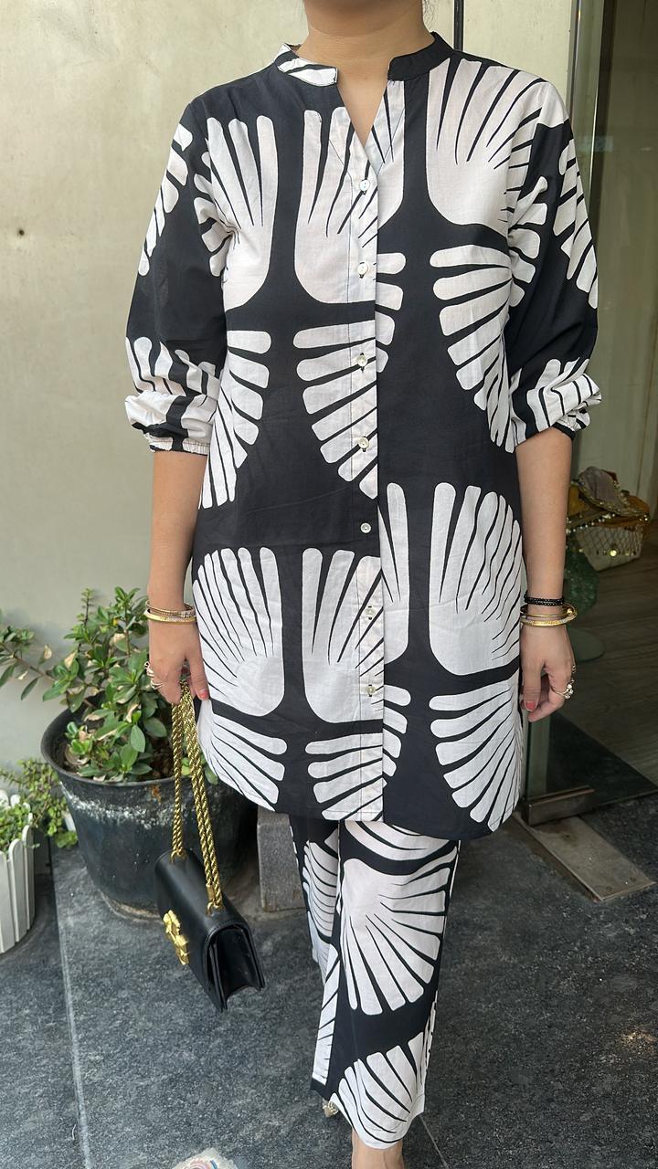 Soccer Black white Cotton Designer Cordset