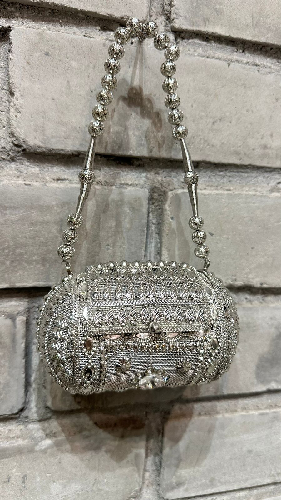 Gulab Mini Silver Bag