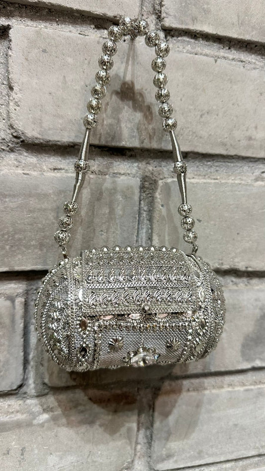 Gulab Mini Silver Bag