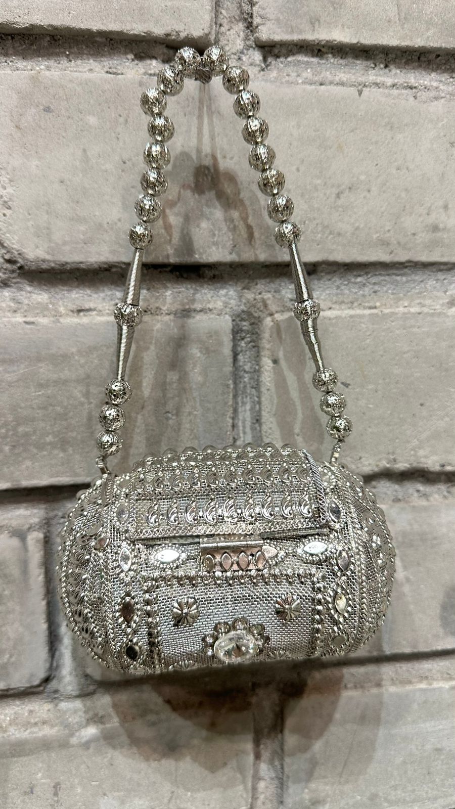 Gulab Mini Silver Bag