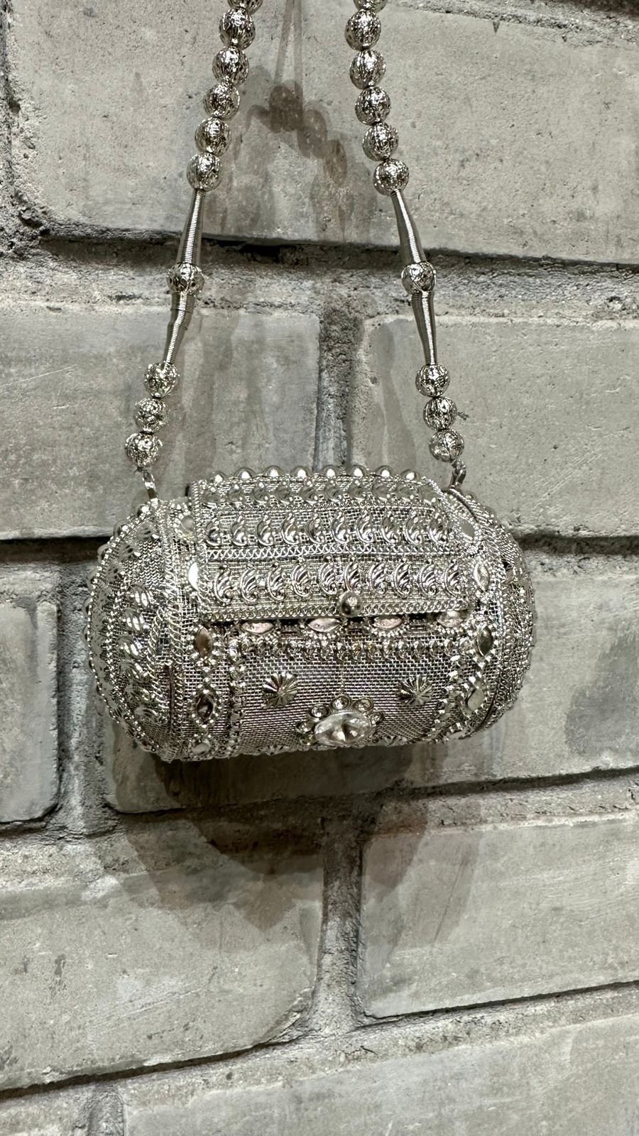 Gulab Mini Silver Bag
