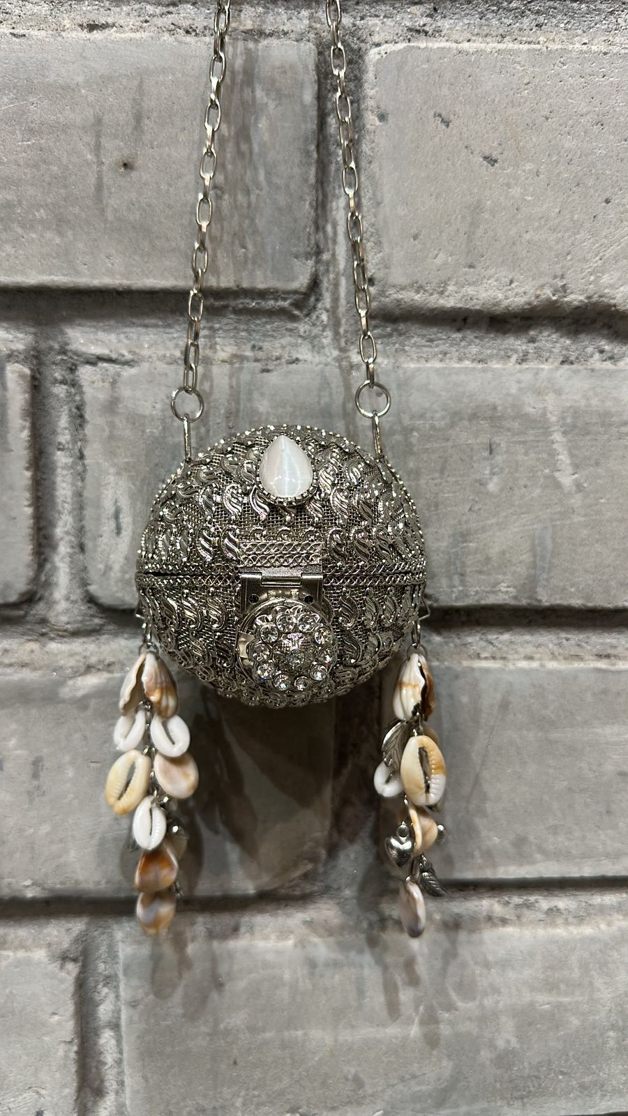 Baruni Mini circle Silver Bag