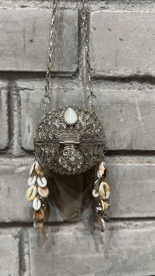 Baruni Mini circle Silver Bag