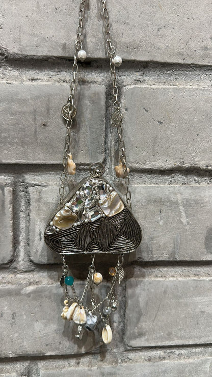 Ruchi Mini circle Silver Triangle Bag