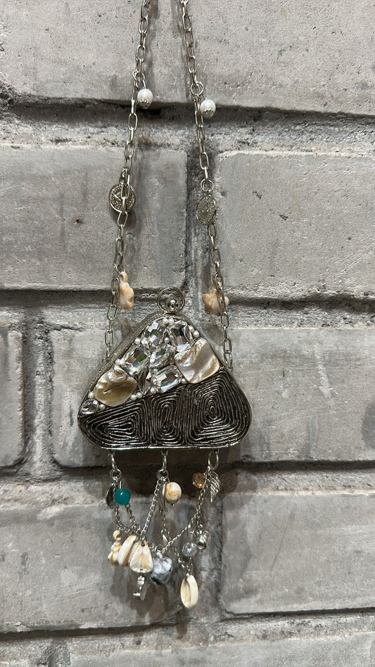 Ruchi Mini circle Silver Triangle Bag
