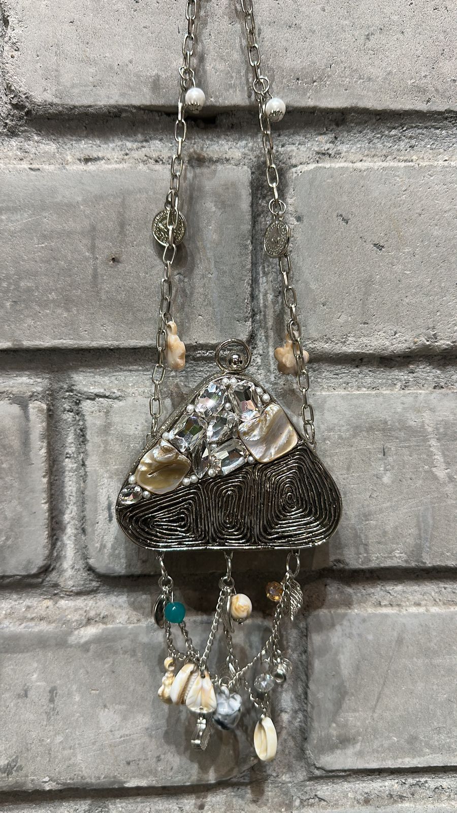 Ruchi Mini circle Silver Triangle Bag