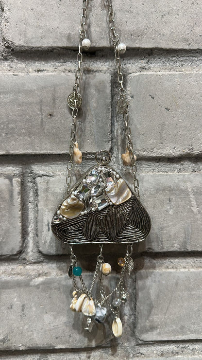 Ruchi Mini circle Silver Triangle Bag