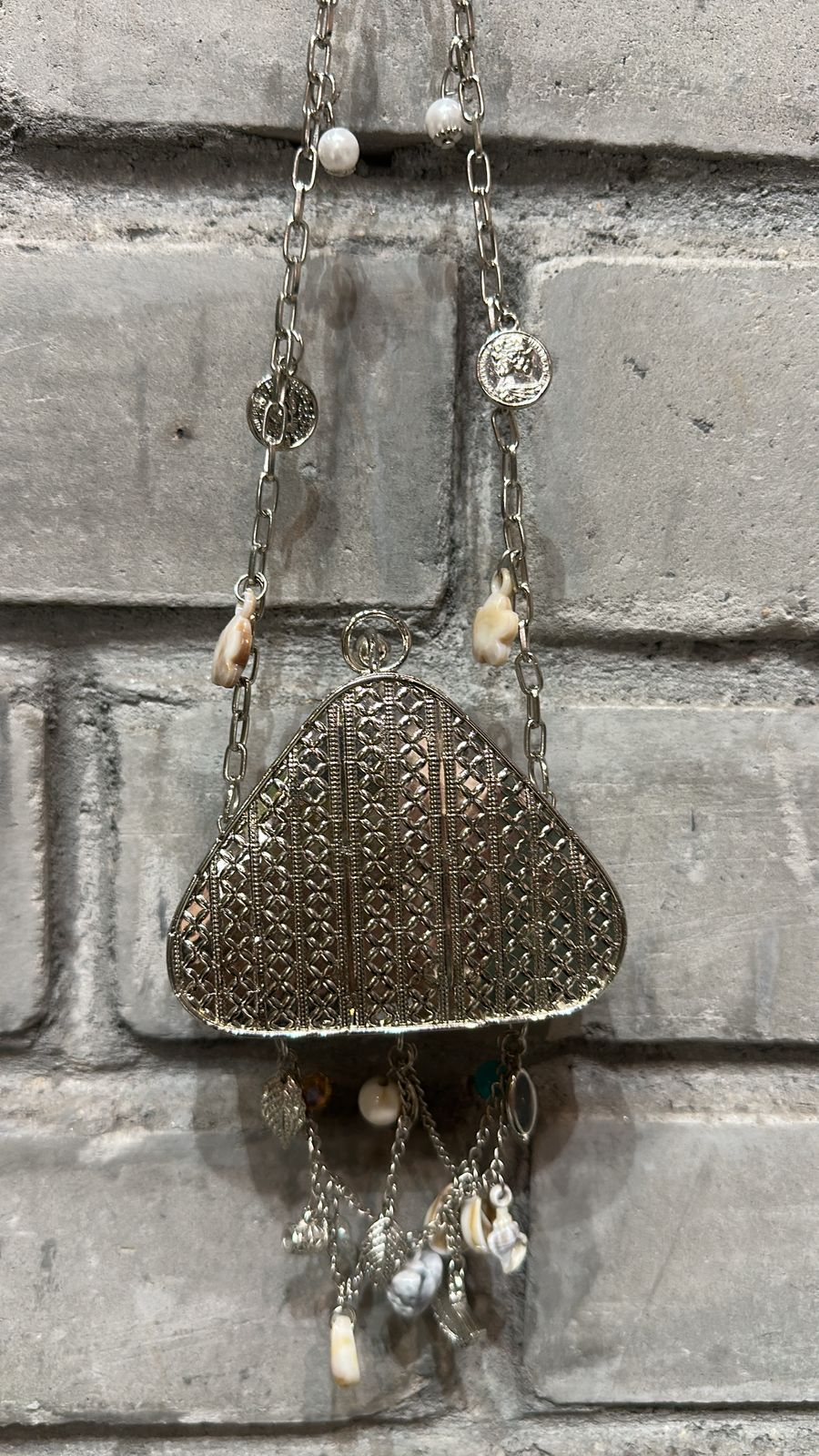 Ruchi Mini circle Silver Triangle Bag
