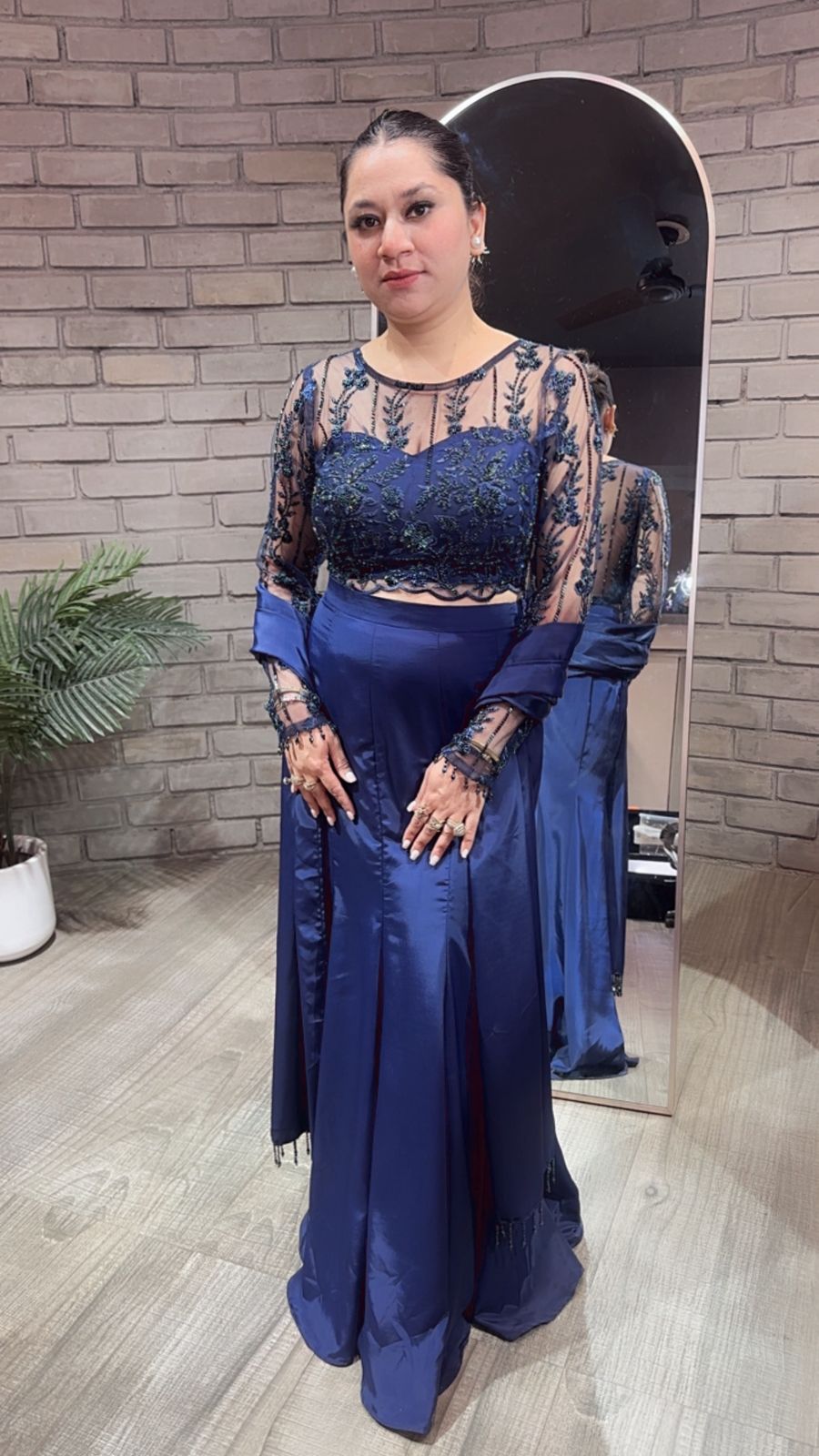 Alpha Navy Blue Designer Saree
