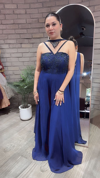 Midnight navy Blue Katdana Jumpsuit
