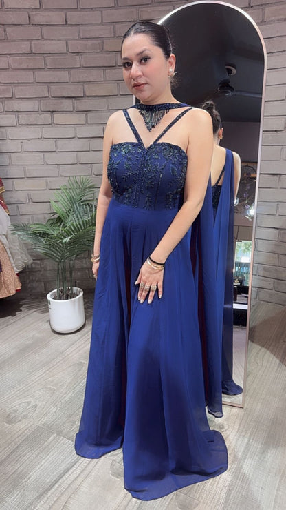 Midnight navy Blue Katdana Jumpsuit