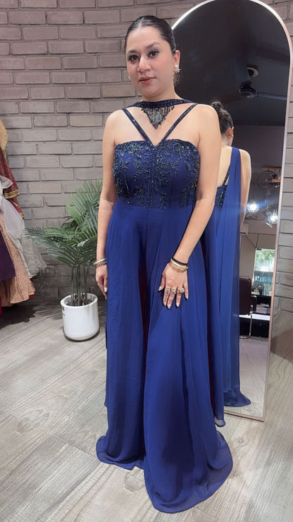 Midnight navy Blue Katdana Jumpsuit