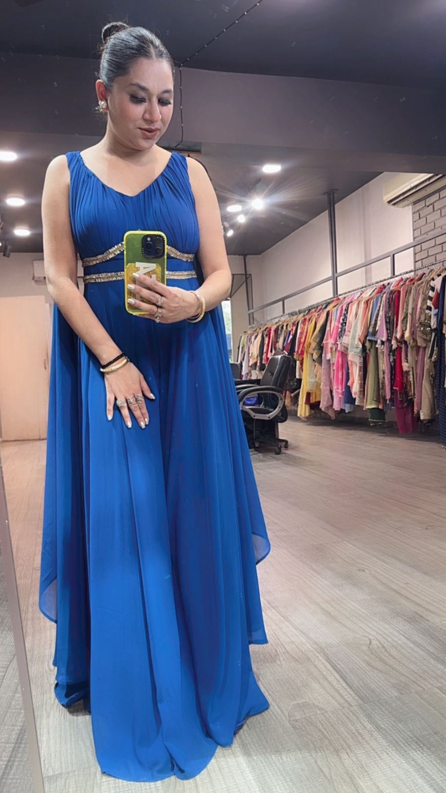 Roselle Teal Blue Designer Jumpsuit