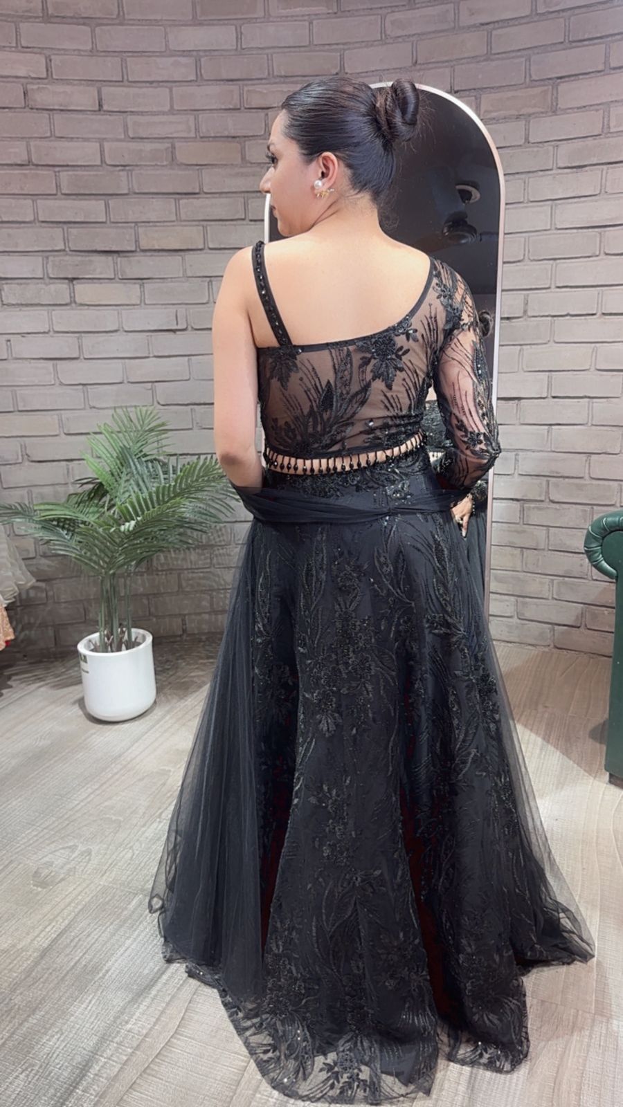 Kaera Black Designer Katdana Lengha