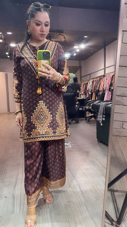 Kari Digital print crepe Cordset