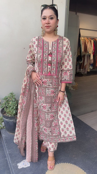 Zaria Digital Print Cotton Designer Suit