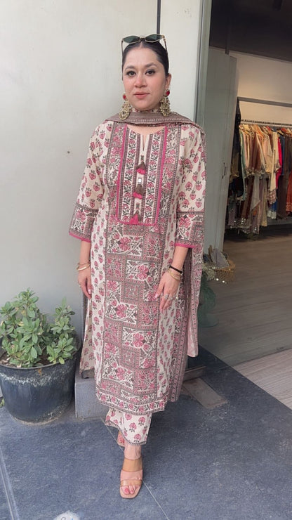 Zaria Digital Print Cotton Designer Suit