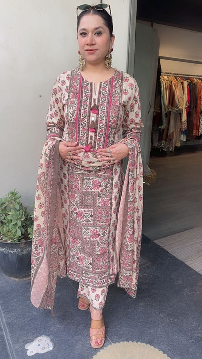 Zaria Digital Print Cotton Designer Suit