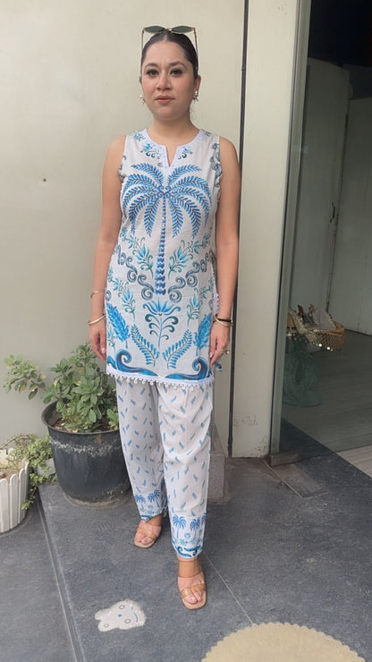 Stone Digital print Farshi Tunic set