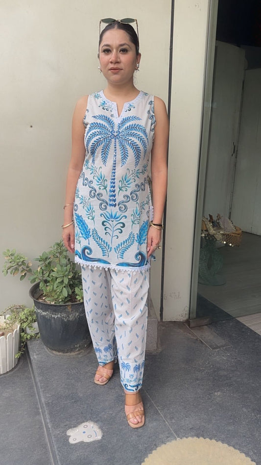 Stone Digital print Farshi Tunic set