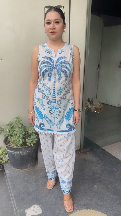 Stone Digital print Farshi Tunic set