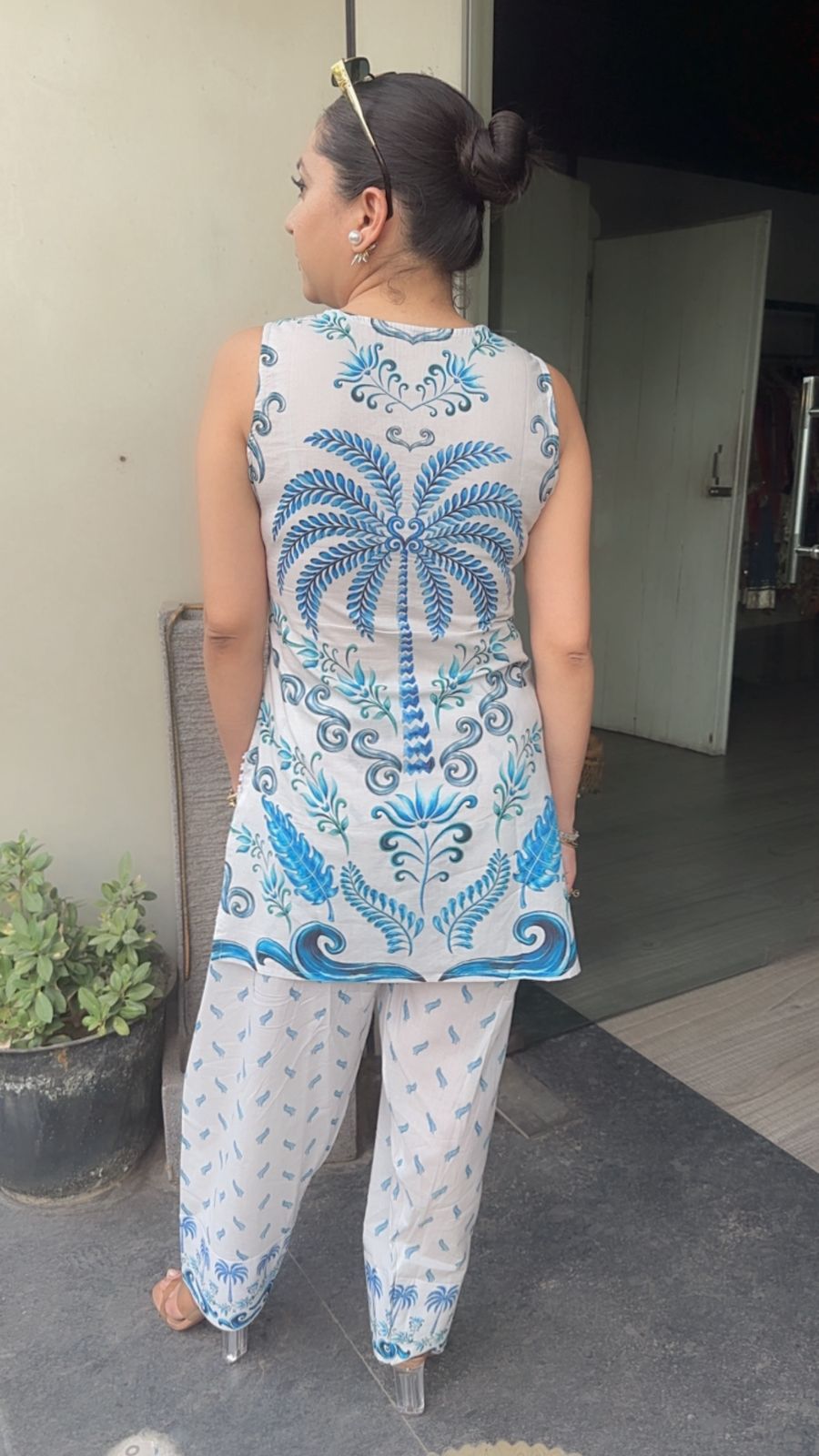Stone Digital print Farshi Tunic set