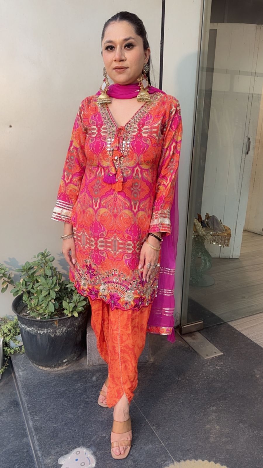 Jhumka Tulip pants Designer Suit