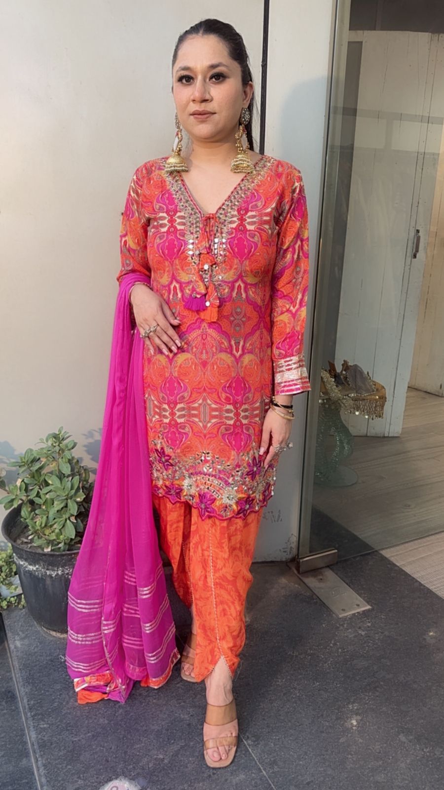 Jhumka Tulip pants Designer Suit