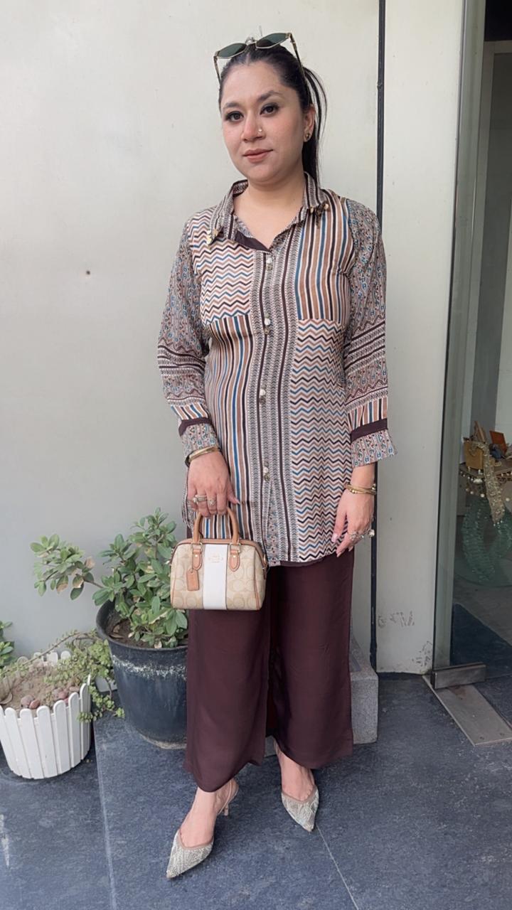 Dawn Digital Shirt Style Designer Cordset