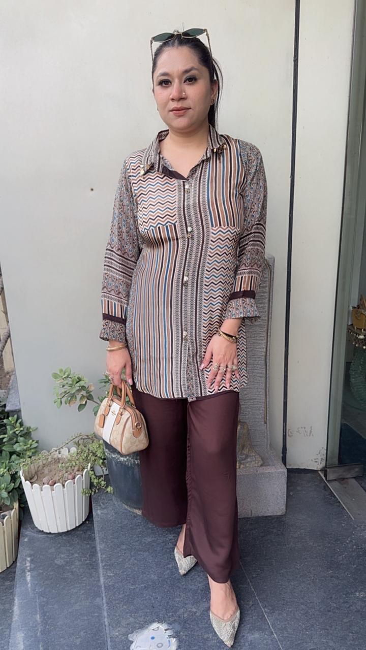 Dawn Digital Shirt Style Designer Cordset