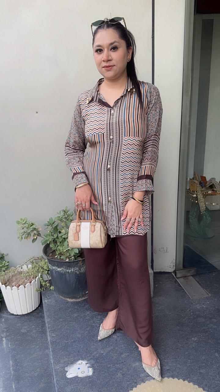 Dawn Digital Shirt Style Designer Cordset