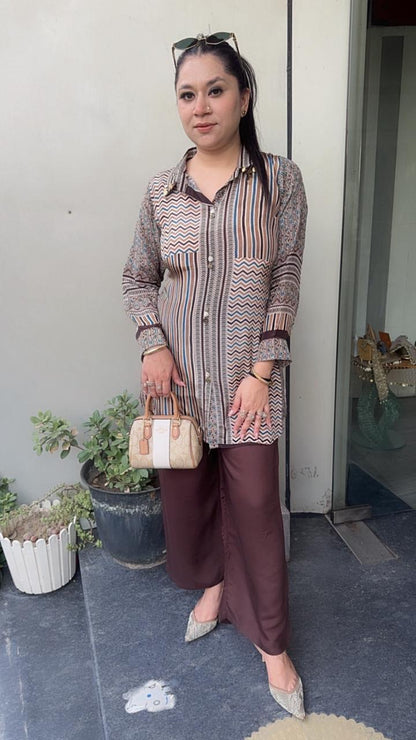 Dawn Digital Shirt Style Designer Cordset