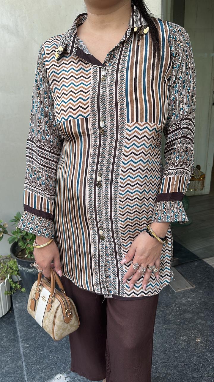 Dawn Digital Shirt Style Designer Cordset