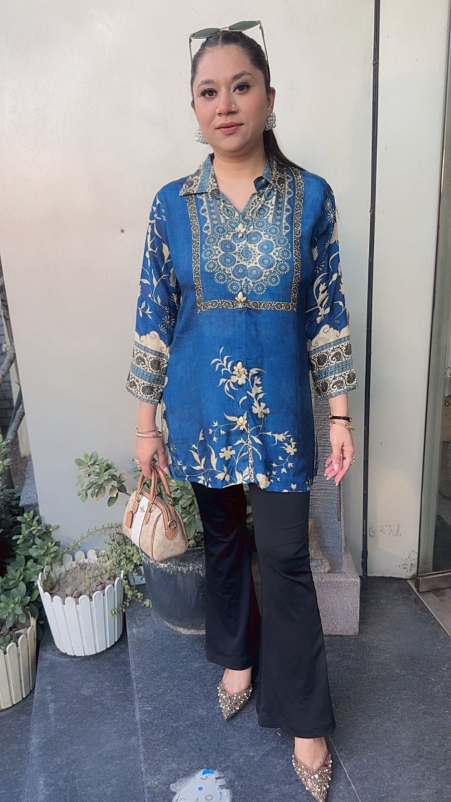 Leo Blue Digital print Shirt