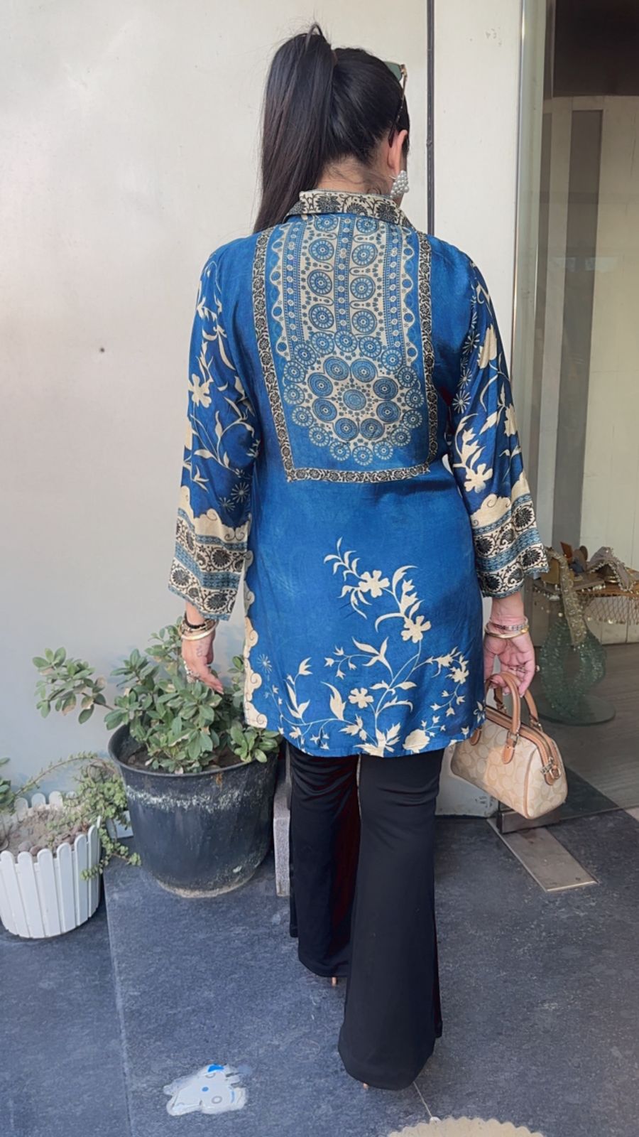 Leo Blue Digital print Shirt
